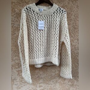& Other Stories Cream Open-Knit Sweater